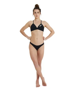 Alternative view of Arena Team Solid Tie-Back Bikinitopp - Damer (svart/vit)